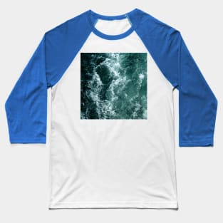 Blue Ocean Waves Baseball T-Shirt